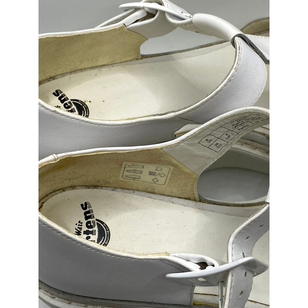 Dr. Martens White Platform T-Strap Wedge Sandals - Picture 8 of 11
